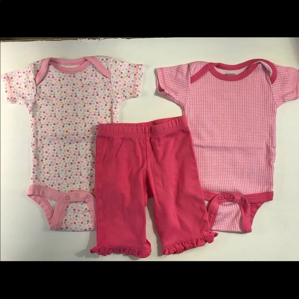 Miniwear 3 Pcs Bodysuit Pants Newborn